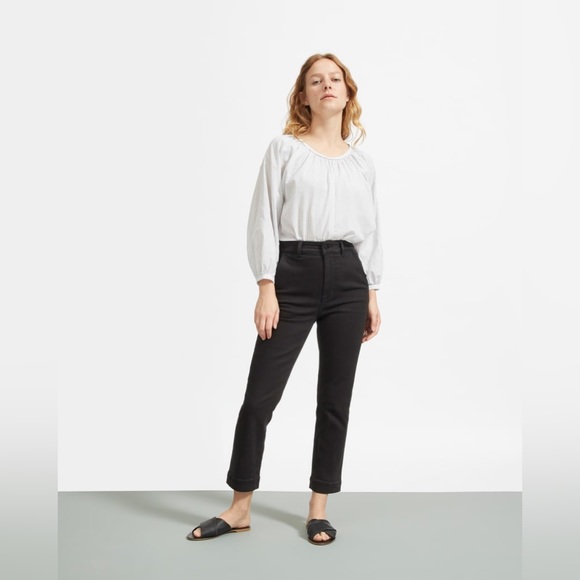 Everlane The Slim Leg Crop Pant in Washed Black - Picture 1 of 14